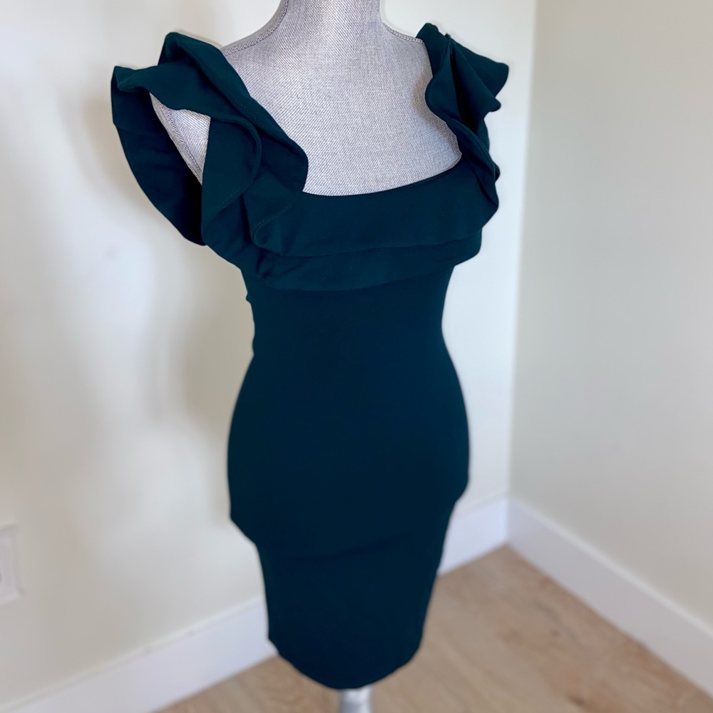 Mind Code Hunter Green Mini Dress